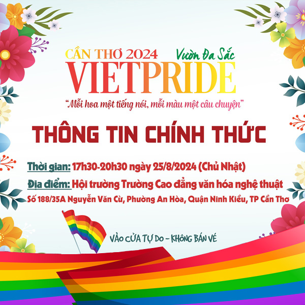 THÔNG TIN CHÍNH THỨC TỪ VIETPRIDE CẦN THƠ 2024